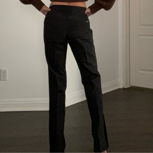 Vintage 90’s Z Cavaricci black pants with metallic silver pattern. Size 11 - Picture 4 of 6